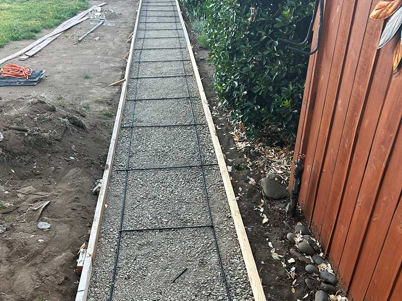Finished and drying walkway