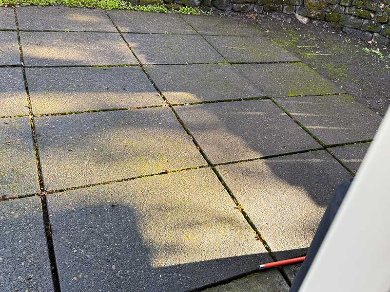 finished concrete pad with clean lines