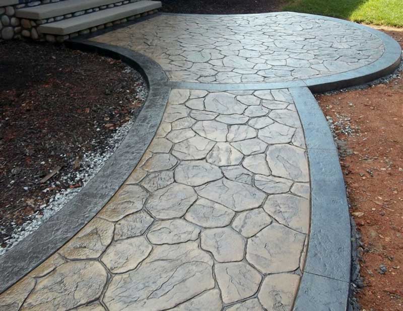 Stamped Concrete Walkway