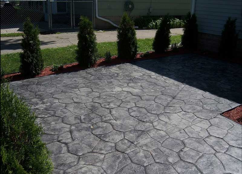 Stamped Concrete Patio & Landing